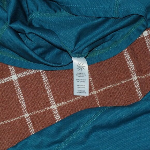 Athleta Wildly Wick It Teal Shirt Size Large - Picture 11 of 13
